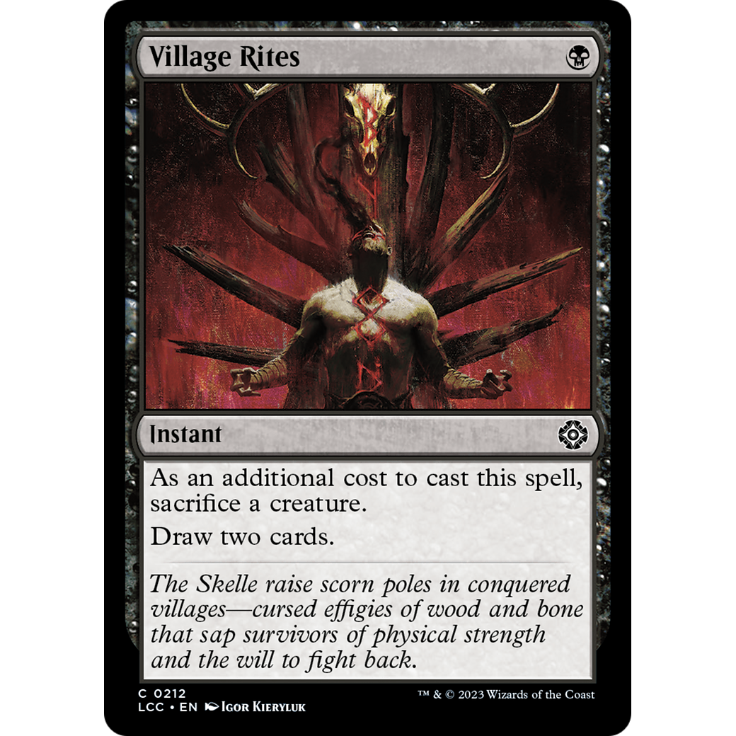 Village Rites (LCC-212) - The Lost Caverns of Ixalan Commander