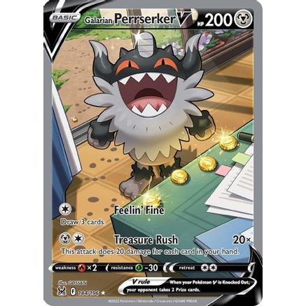 Galarian Perrserker V (Alternate Full Art) 184/196 - SWSH11 Lost Origin Holofoil
