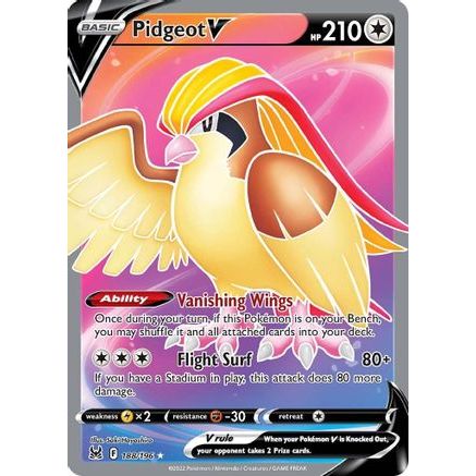 Pidgeot V (Full Art) 188/196 - SWSH11 Lost Origin Holofoil