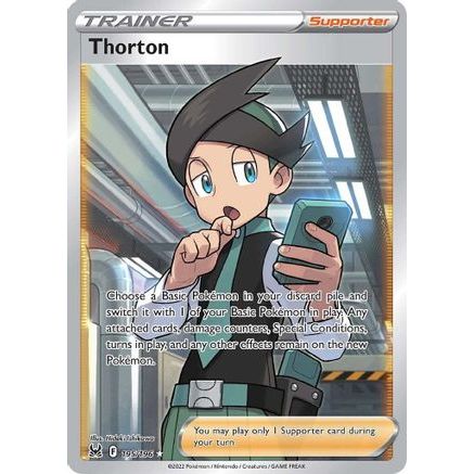 Thorton (Full Art) 195/196 - SWSH11 Lost Origin Holofoil