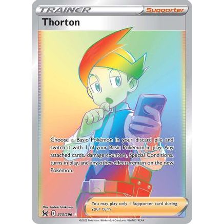 Thorton (Secret) 210/196 - SWSH11 Lost Origin Holofoil