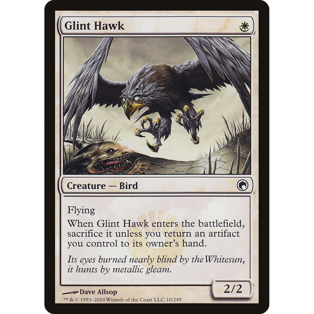 Glint Hawk (SOM-010) - Scars of Mirrodin