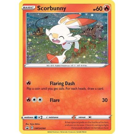 Scorbunny - SWSH244 (Cosmos Holo) SWSH244/307 - SWSH Sword & Shield Promo Cards Holofoil