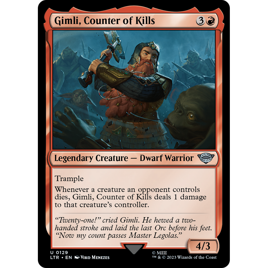 Gimli, Counter of Kills (LTR-129) - The Lord of the Rings: Tales of Middle-earth