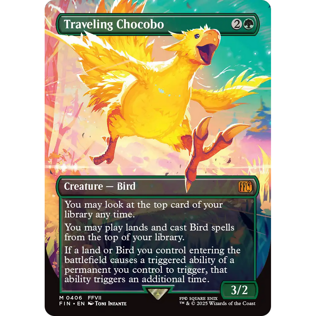 Traveling Chocobo (FIN-406) - FINAL FANTASY (Borderless)