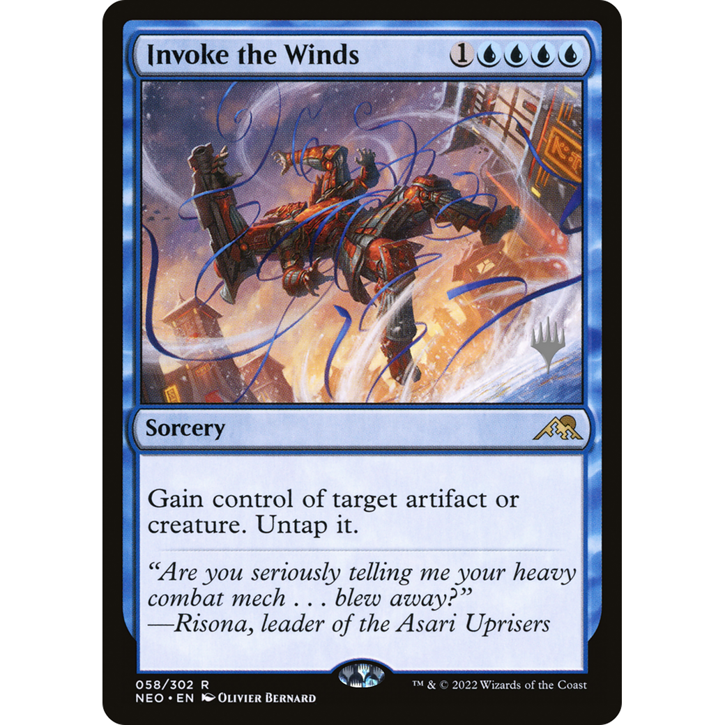 Invoke the Winds (PPNEO-58P) - Kamigawa: Neon Dynasty Promos