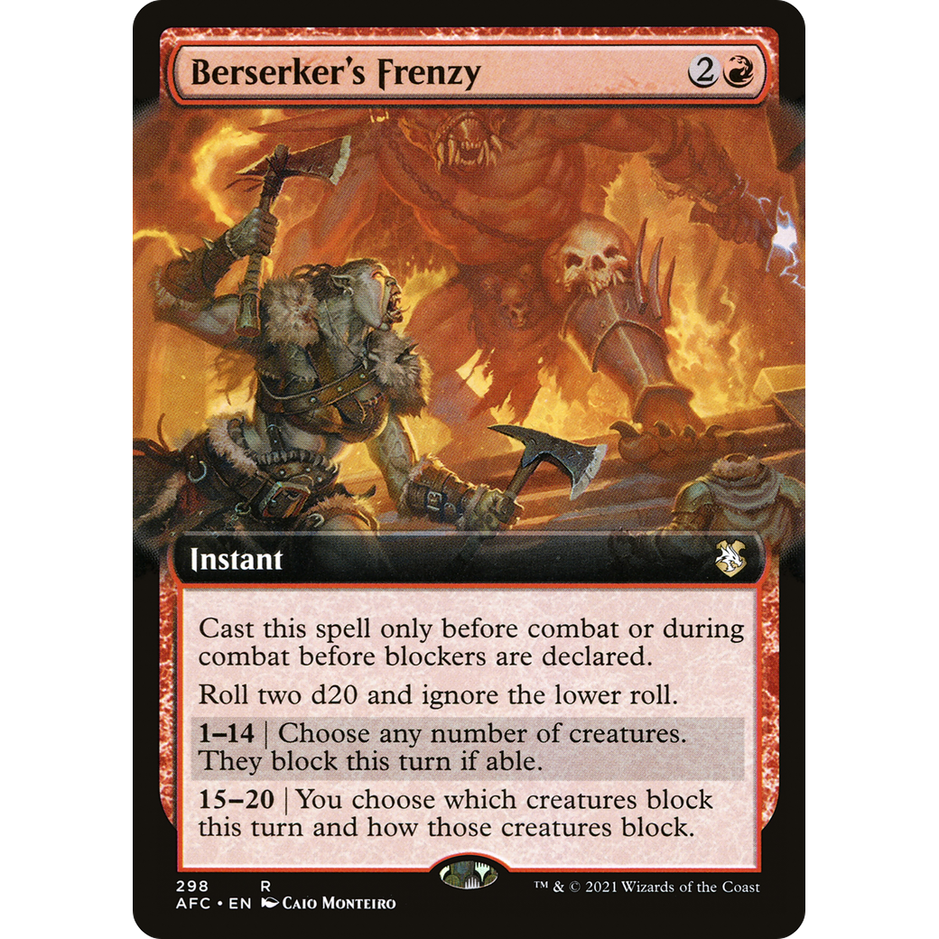 Berserker's Frenzy (AFC-298) - Forgotten Realms Commander: (Extended Art)
