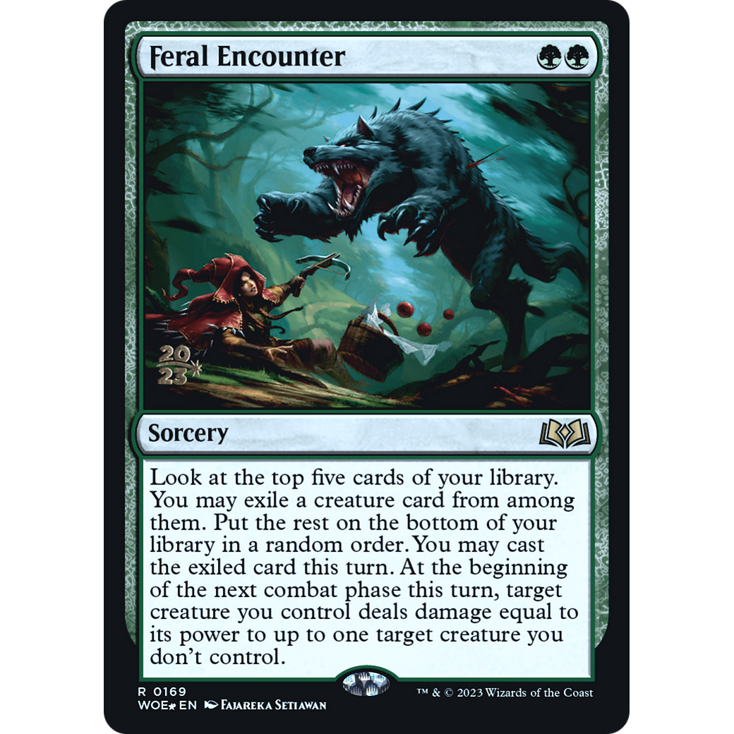 Feral Encounter (PRE-169S) - Wilds of Eldraine Promos Foil