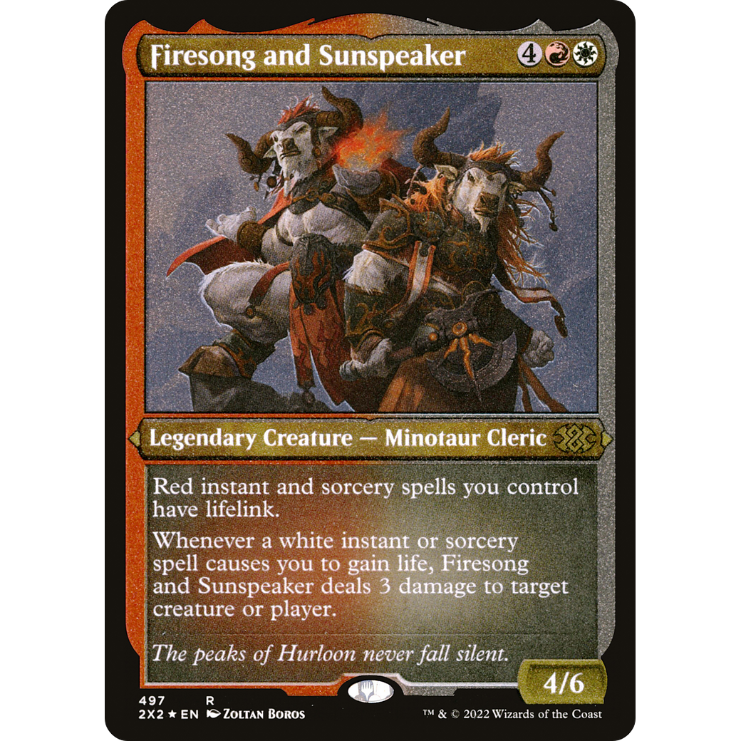 Firesong and Sunspeaker (Foil Etched) (2X2-497) - Double Masters 2022 Foil
