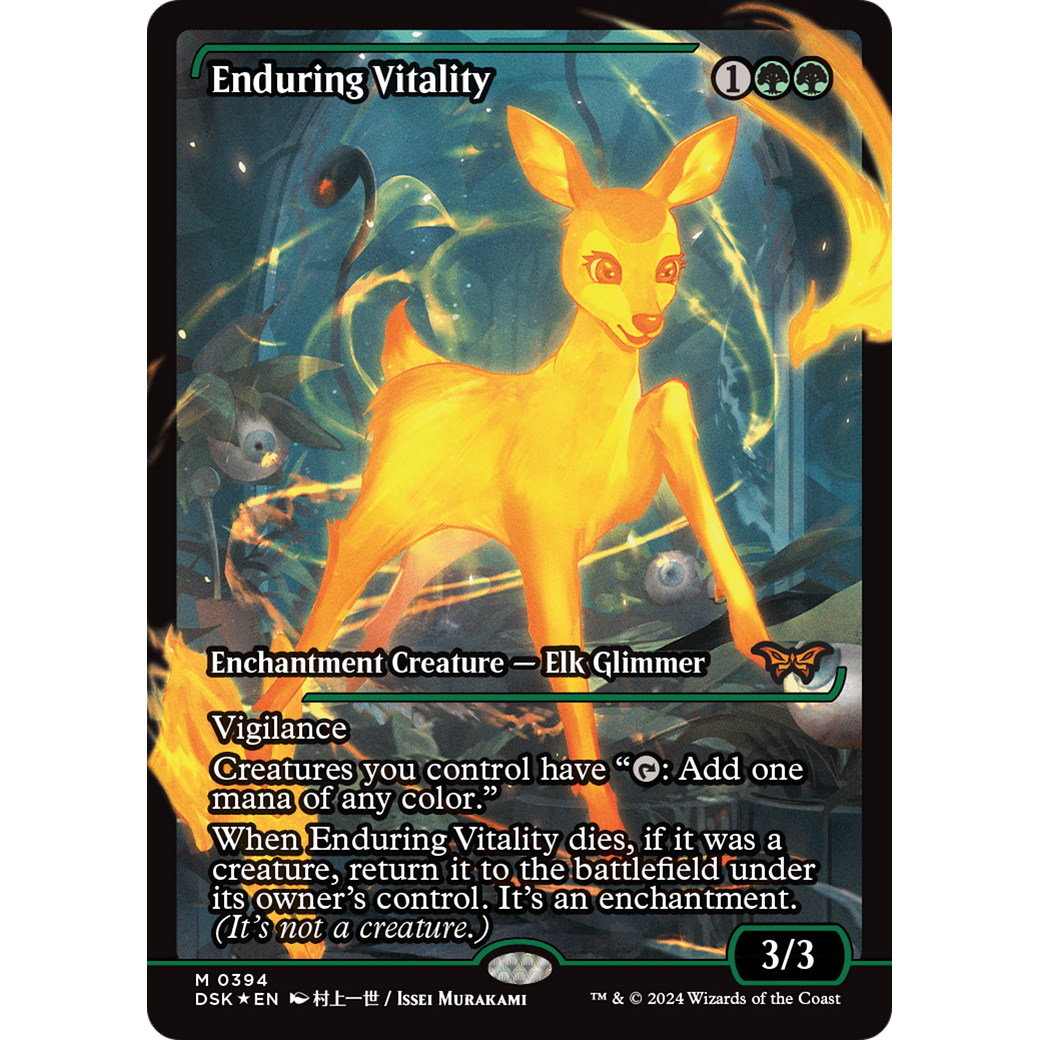 Enduring Vitality (DSK-394) - Duskmourn: House of Horror: (Showcase) Foil