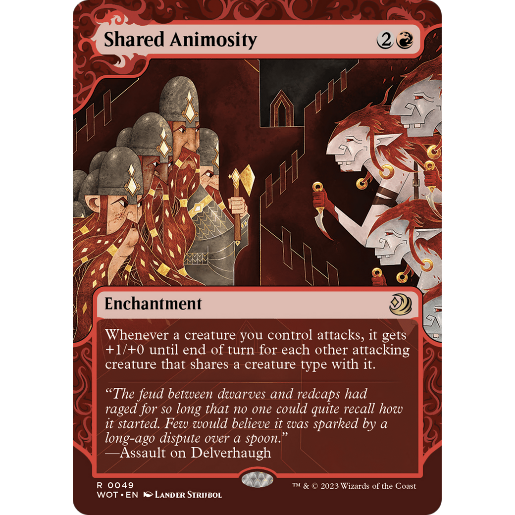 Shared Animosity (WOT-049) - Wilds of Eldraine: Enchanting Tales: (Showcase) (Borderless)