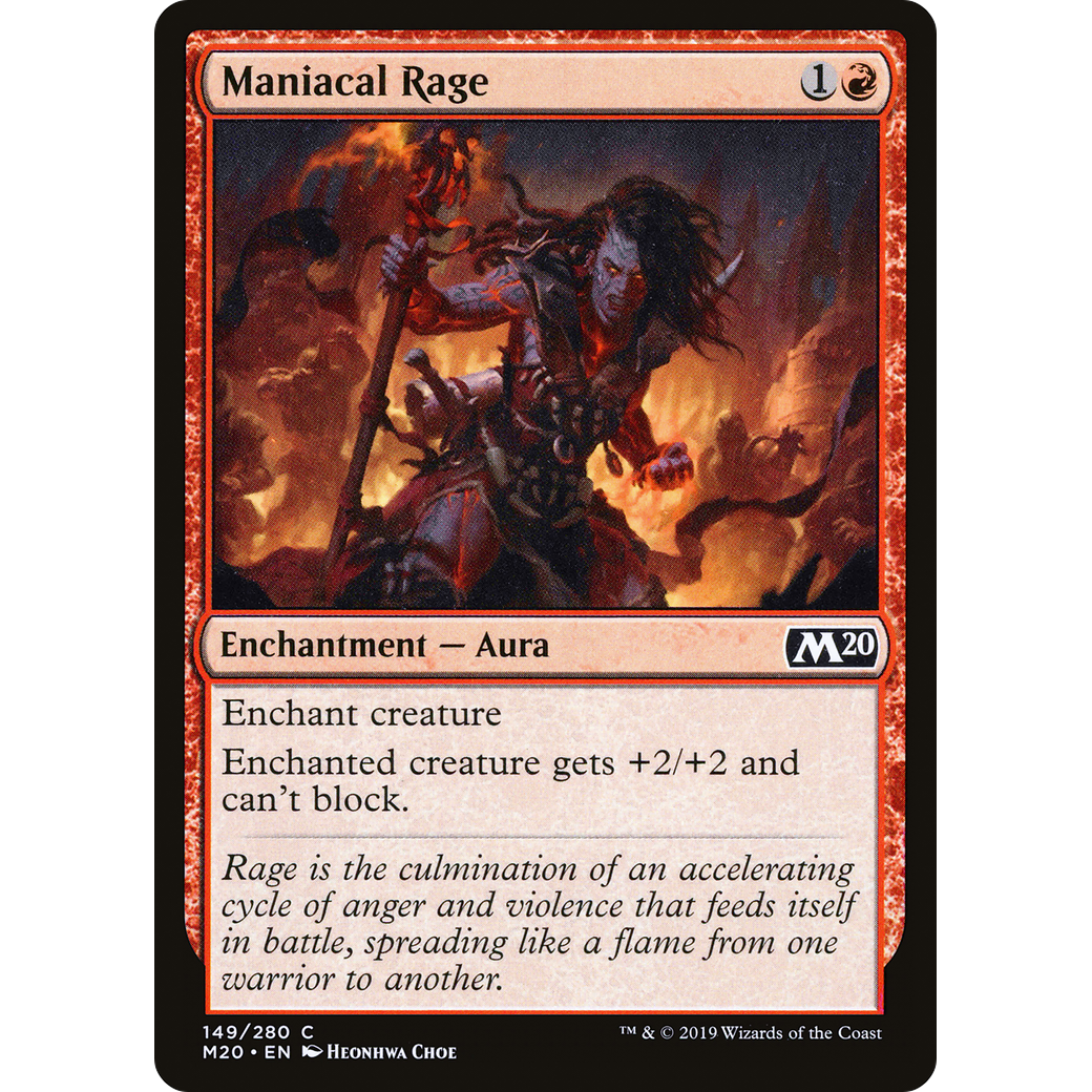 Maniacal Rage (M20-149) - Core Set 2020 Foil