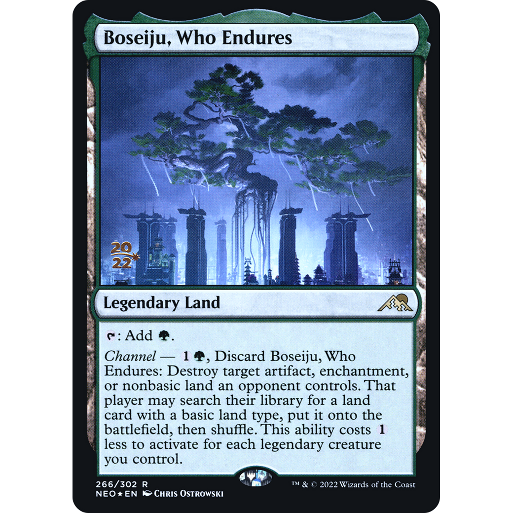 Boseiju, Who Endures (PRE-266S) - Kamigawa: Neon Dynasty Promos Foil
