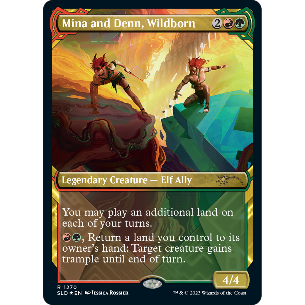 Mina and Denn, Wildborn (Halo Foil) (SLD-1270) - Secret Lair Drop: (Showcase) Foil