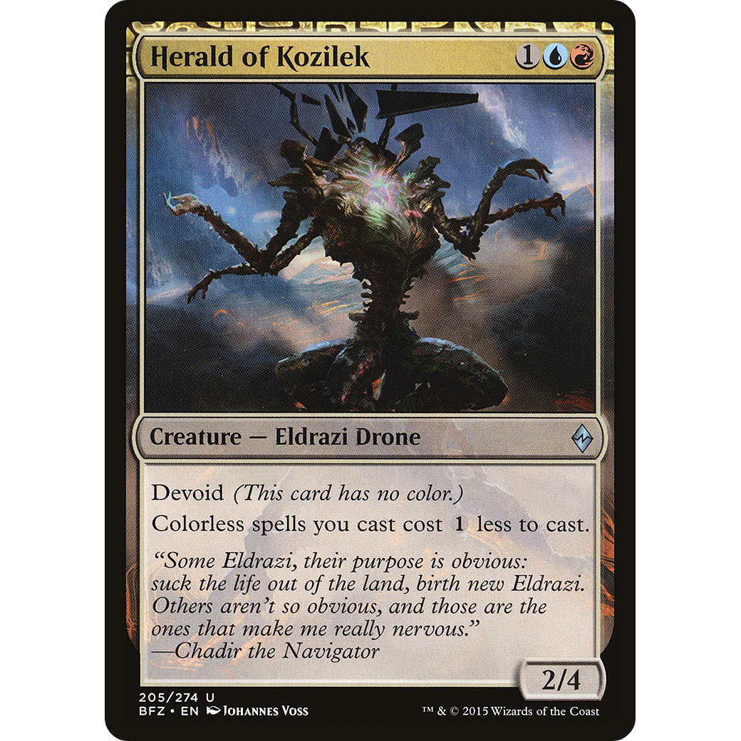 Herald of Kozilek (BFZ-205) - Battle for Zendikar: (devoid)