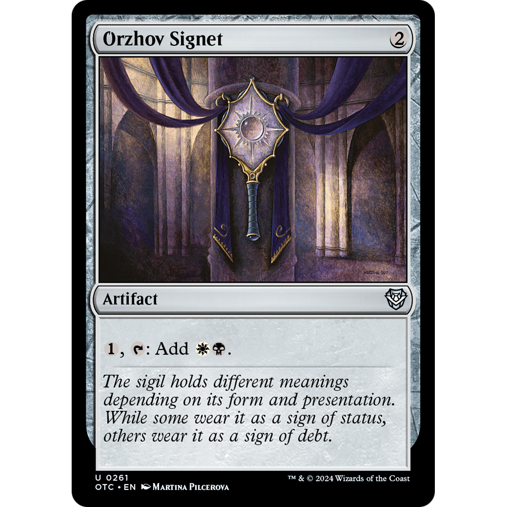 Orzhov Signet (OTC-261) - Outlaws of Thunder Junction Commander
