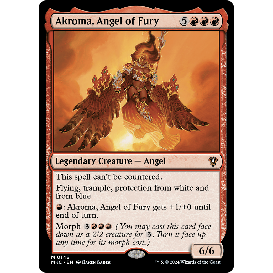 Akroma, Angel of Fury (MKC-146) - Murders at Karlov Manor Commander