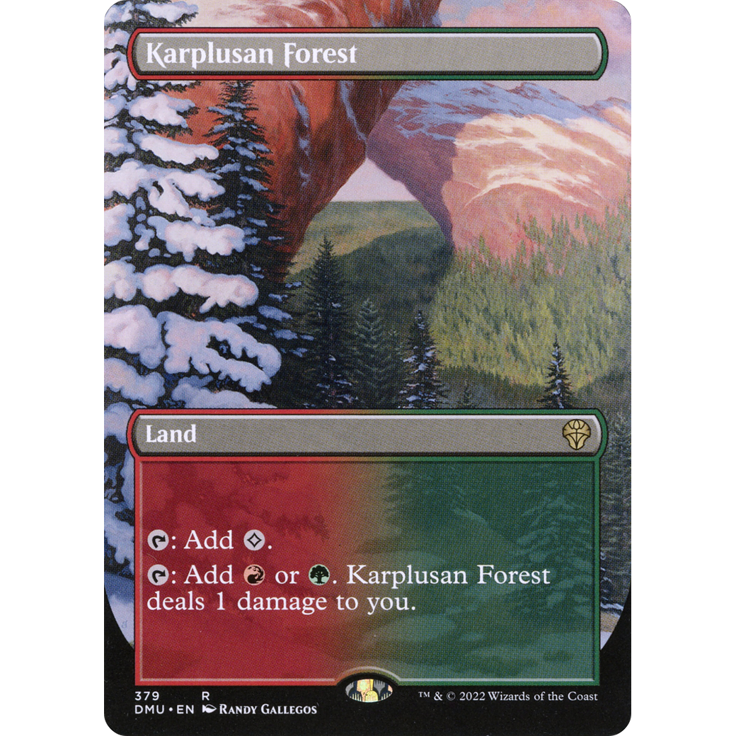 Karplusan Forest (Borderless) (DMU-379) - Dominaria United (Borderless) Foil