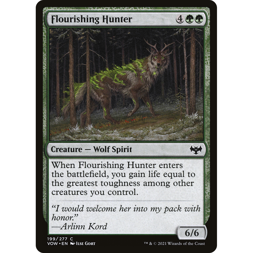 Flourishing Hunter (VOW-199) - Innistrad: Crimson Vow Foil