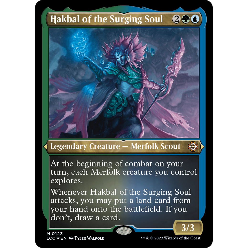Hakbal of the Surging Soul (LCC-123) - The Lost Caverns of Ixalan Commander Etched Foil