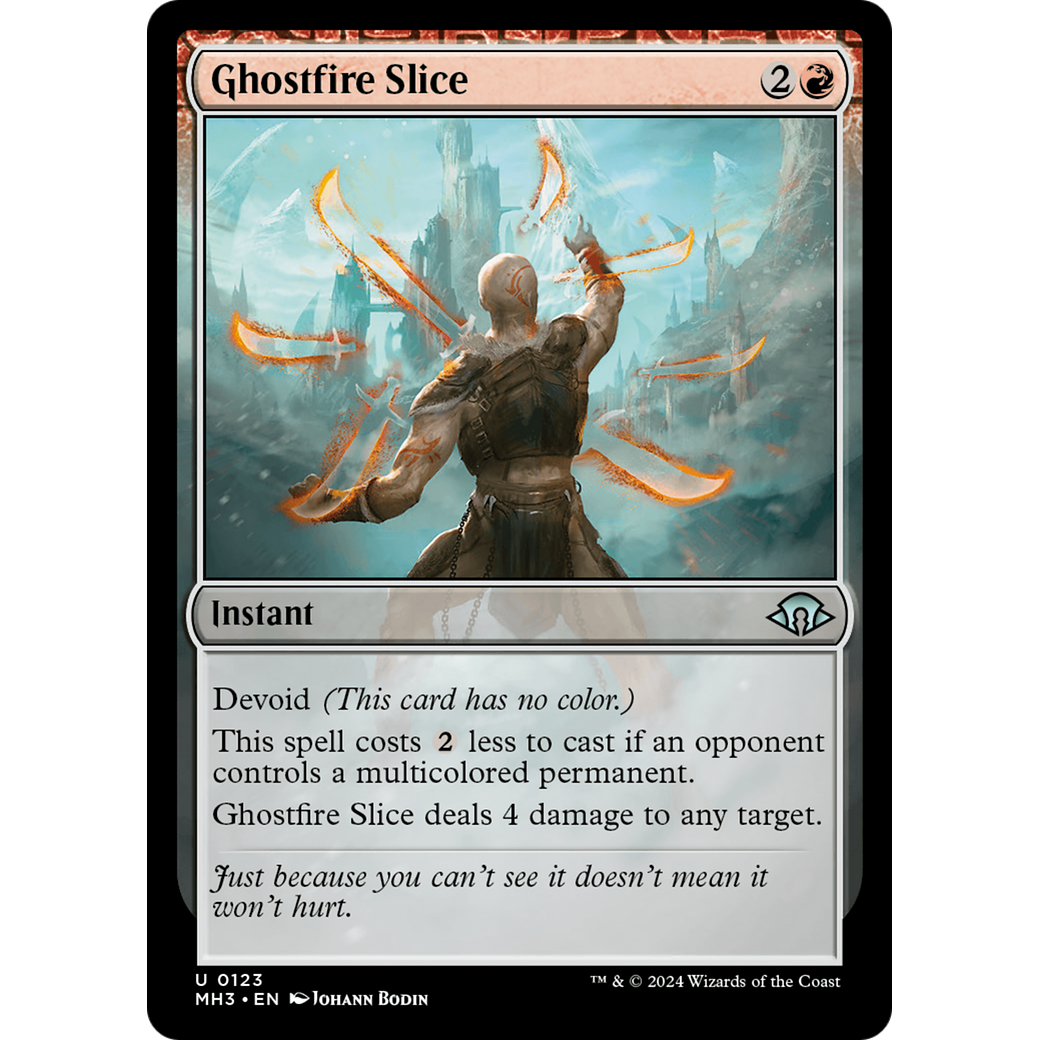 Ghostfire Slice (MH3-123) - Modern Horizons 3: (devoid) Foil