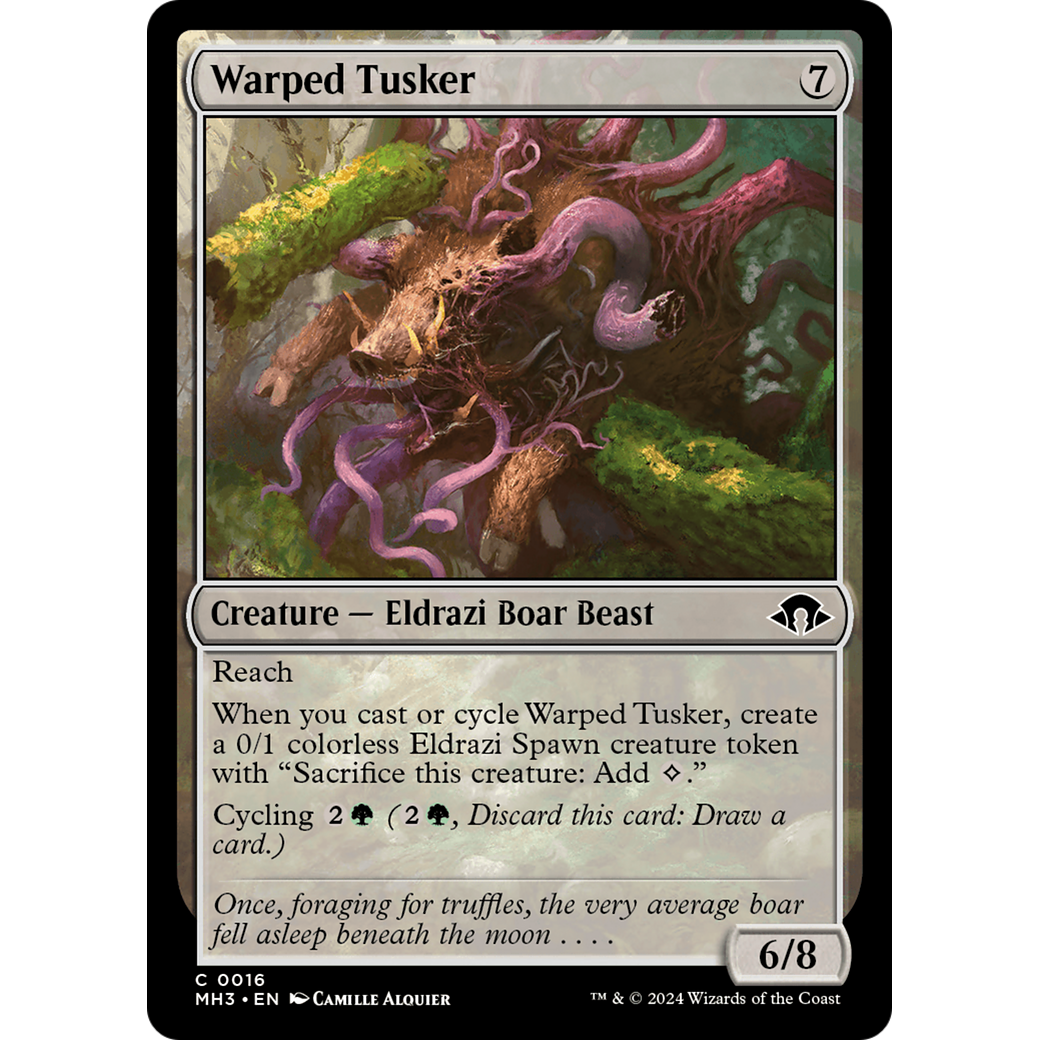 Warped Tusker (MH3-016) - Modern Horizons 3 Foil