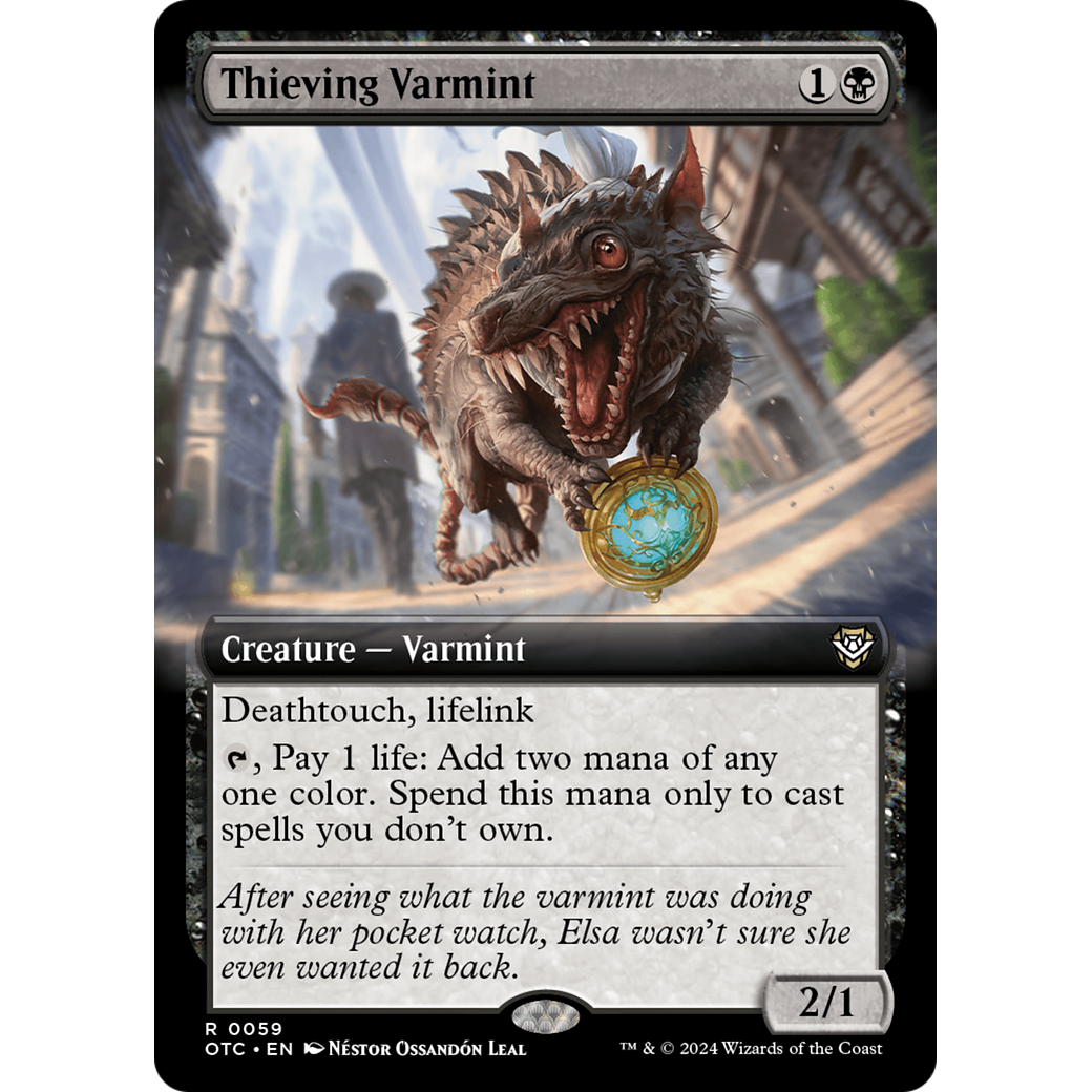 Thieving Varmint (OTC-059) - Outlaws of Thunder Junction Commander: (Extended Art)