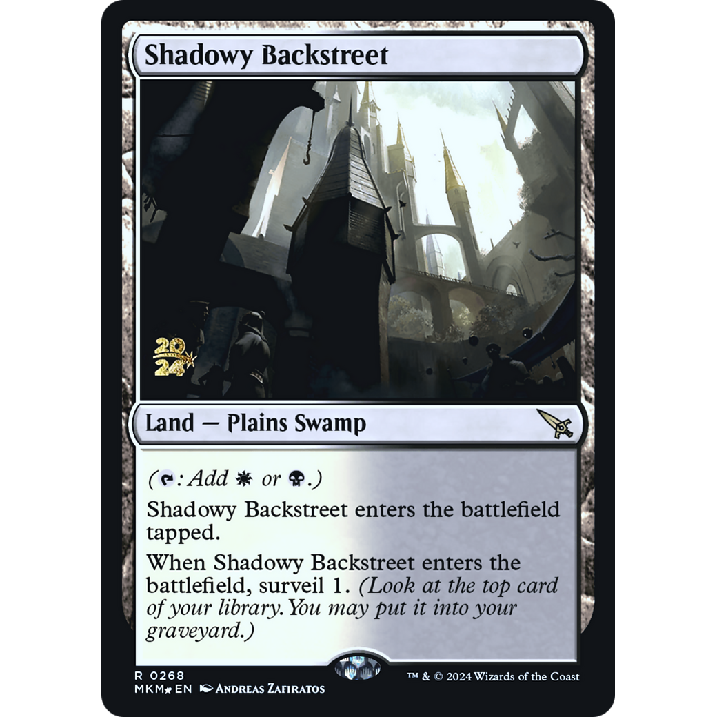 Shadowy Backstreet (PRE-268S) - Murders at Karlov Manor Promos Foil
