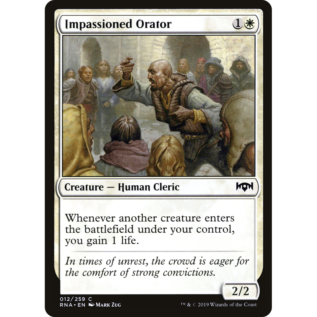 Impassioned Orator (RNA-012) - Ravnica Allegiance Foil