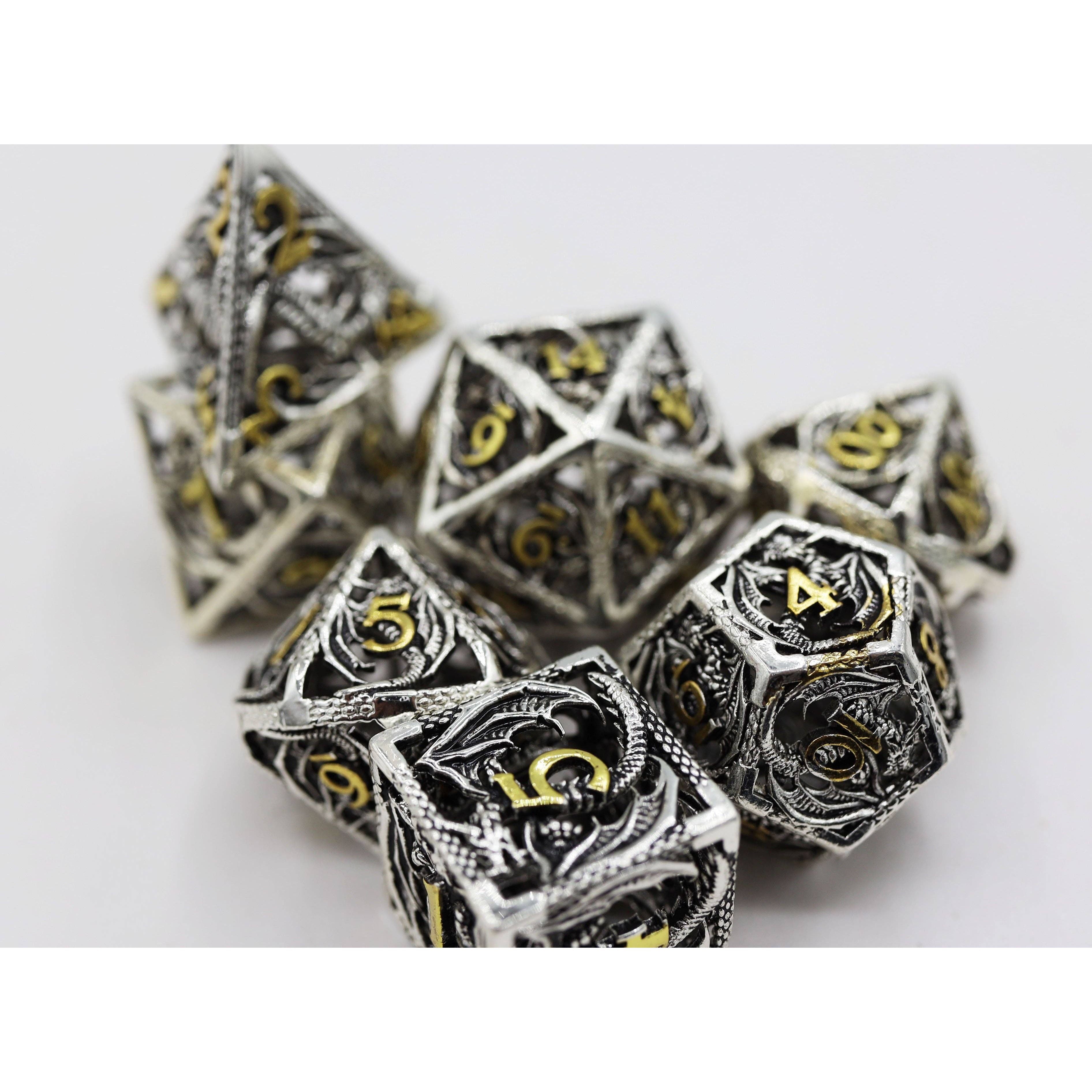 Bound Dragon: Voracious - Hollow Metal RPG Dice Set