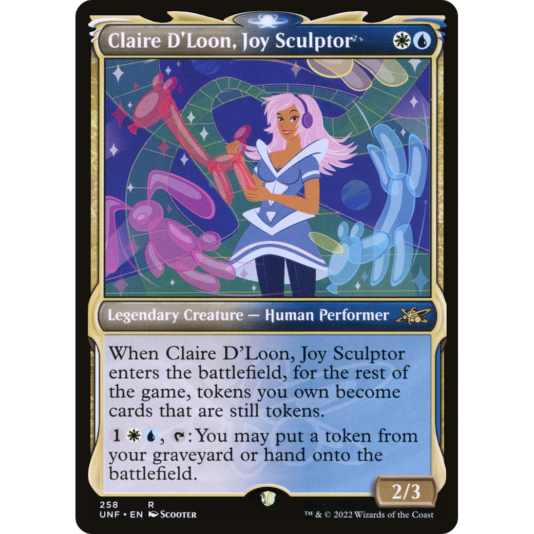 Claire D'Loon, Joy Sculptor (Showcase) (UNF-258) - Unfinity: (Showcase) Foil