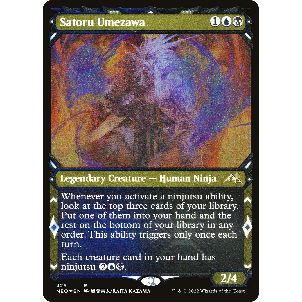 Satoru Umezawa (NEO-426) - Kamigawa: Neon Dynasty: (Showcase) Etched Foil
