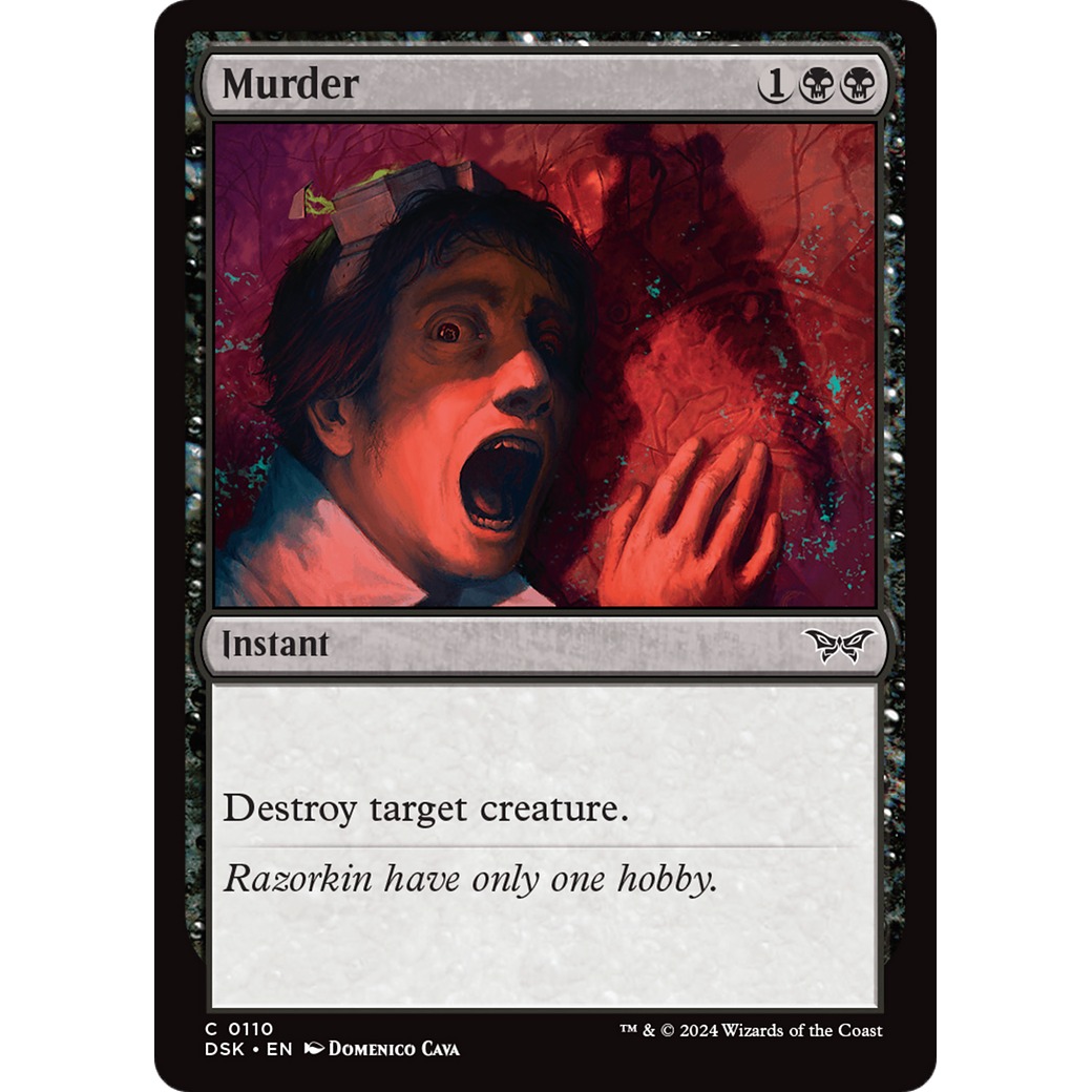 Murder (DSK-110) - Duskmourn: House of Horror Foil