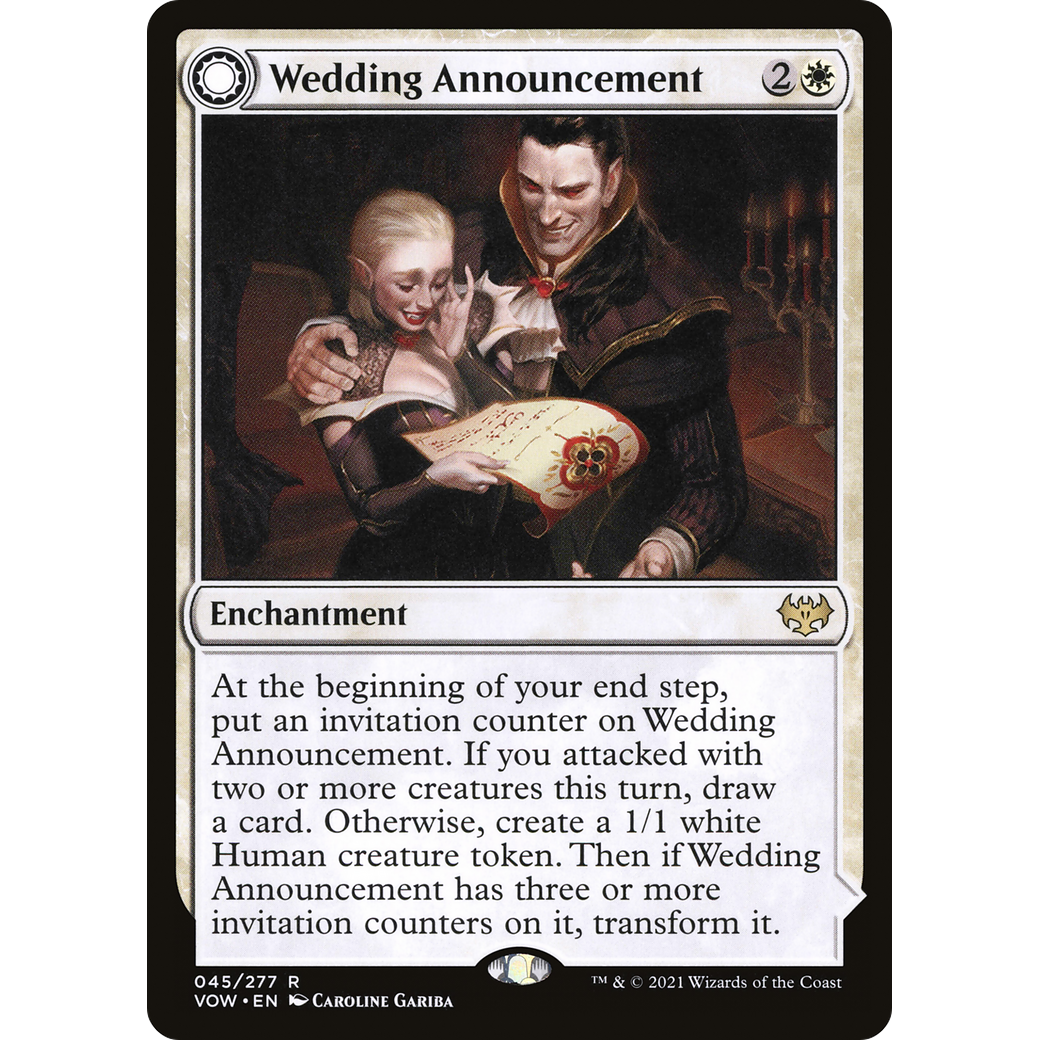 Wedding Announcement (VOW-045) - Innistrad: Crimson Vow: (Double Faced Transform)