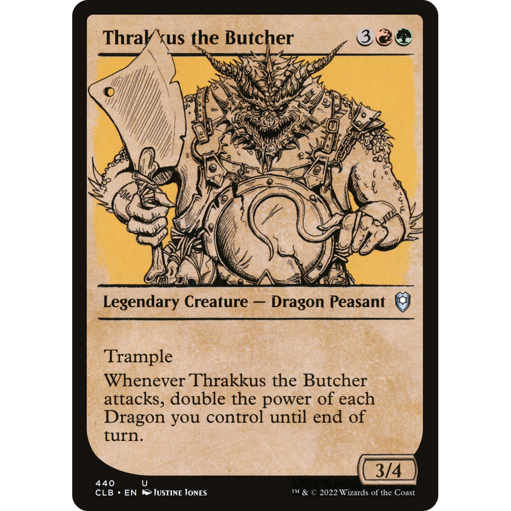 Thrakkus the Butcher (CLB-440) - Commander Legends: Battle for Baldur's Gate: (Showcase) Foil