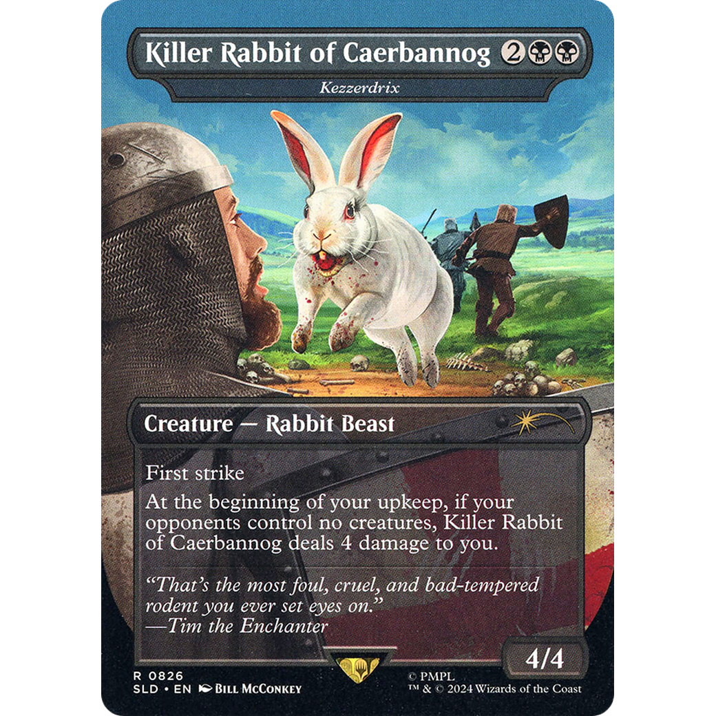 Killer Rabbit of Caerbannog - Kezzerdrix (SLD-826) - Secret Lair Drop / Killer Rabbit of Caerbannog (Borderless) Foil