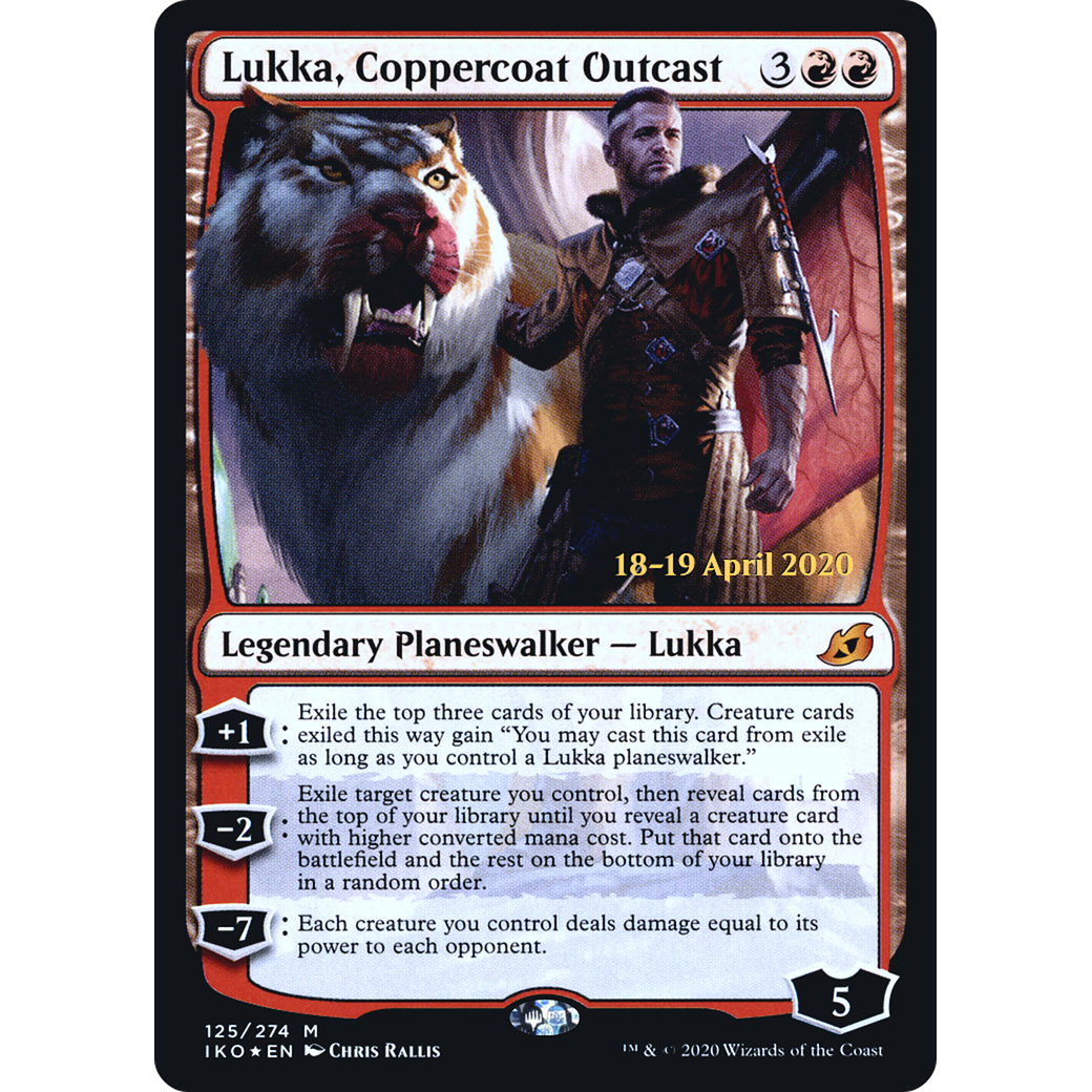 Lukka, Coppercoat Outcast (PRE-125) - Ikoria: Lair of Behemoths Promos Foil