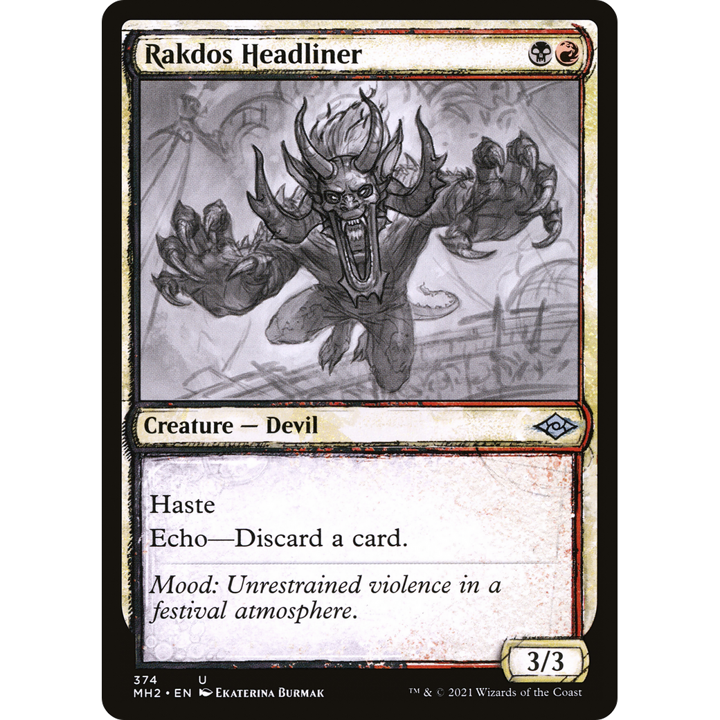 Rakdos Headliner (Showcase) (MH2-374) - Modern Horizons 2: (Showcase) Foil