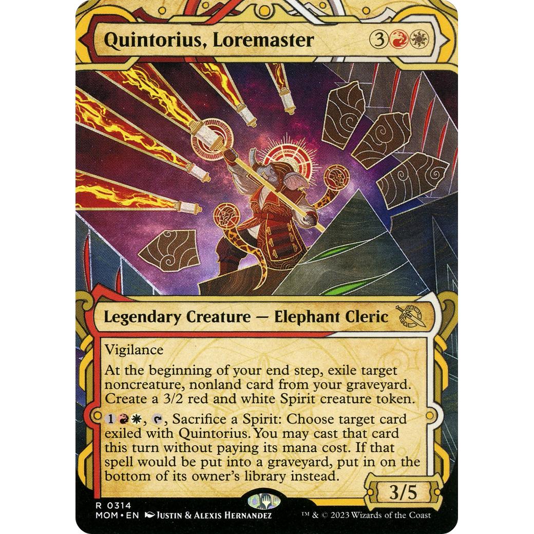 Quintorius, Loremaster (MOM-314) - March of the Machine: (Showcase) (Borderless)