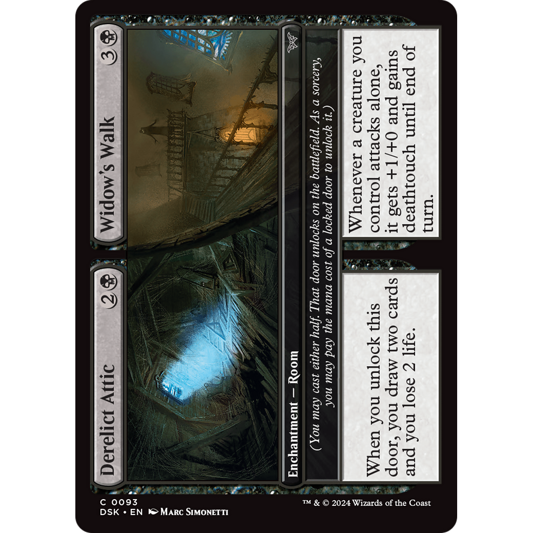 Derelict Attic // Widow's Walk (DSK-093) - Duskmourn: House of Horror Foil