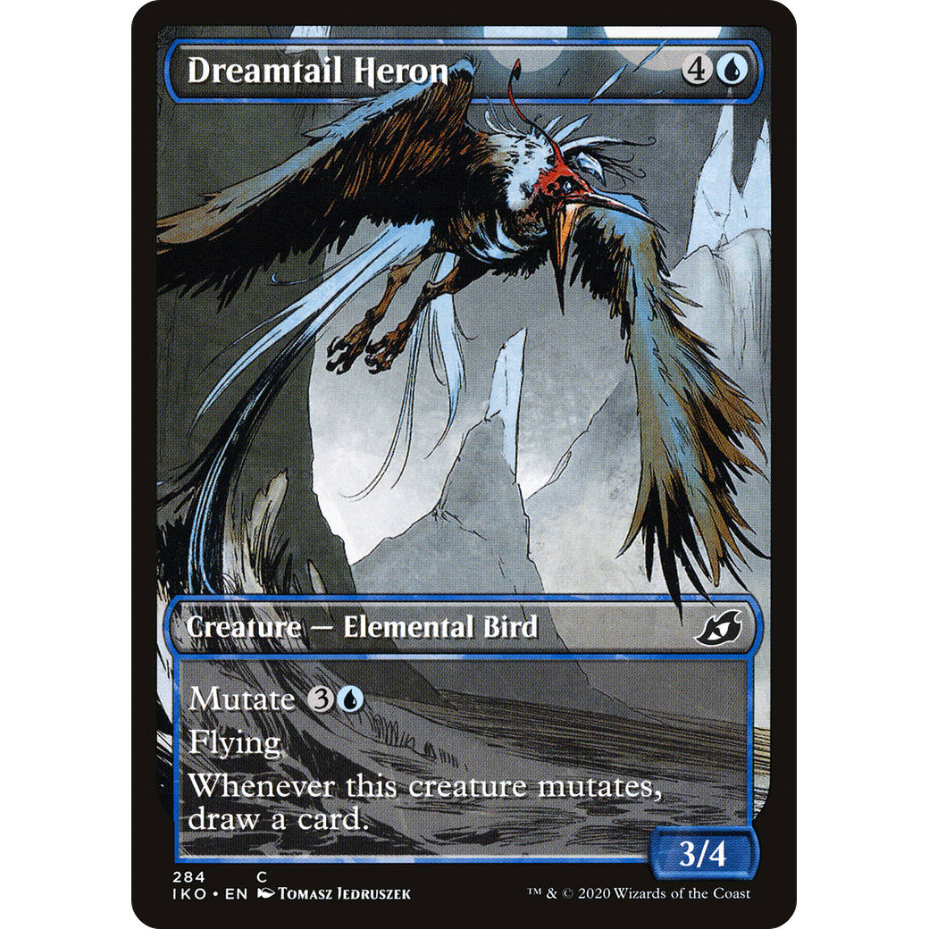 Dreamtail Heron (Showcase) (IKO-284) - Ikoria: Lair of Behemoths: (Showcase) Foil