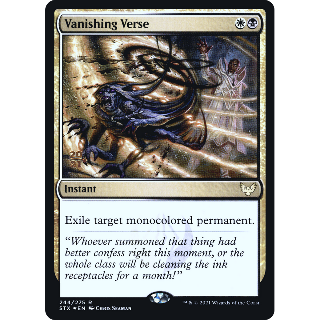 Vanishing Verse (PRE-244) - Strixhaven: School of Mages Promos Foil