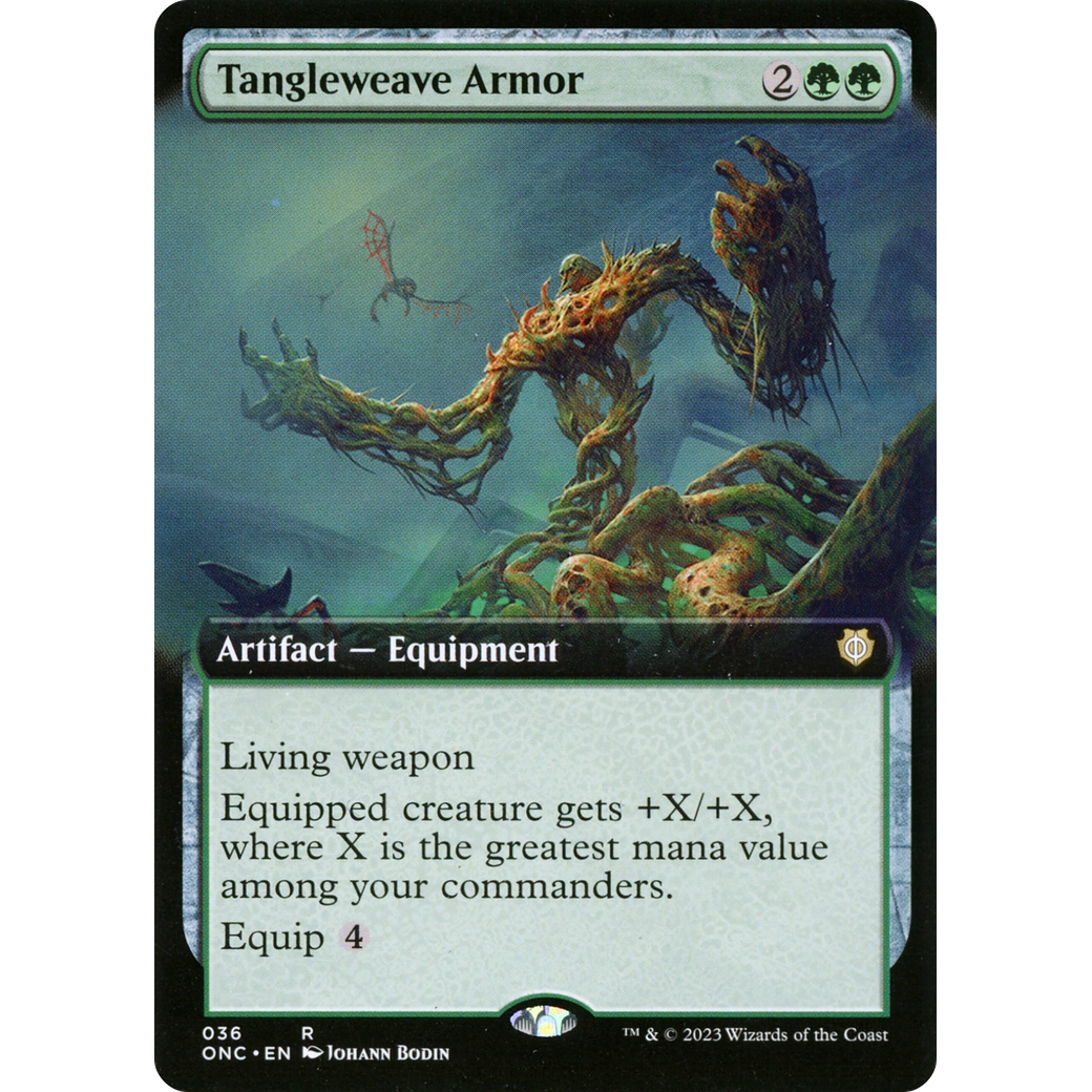 Tangleweave Armor (ONC-036) - Phyrexia: All Will Be One Commander: (Extended Art)