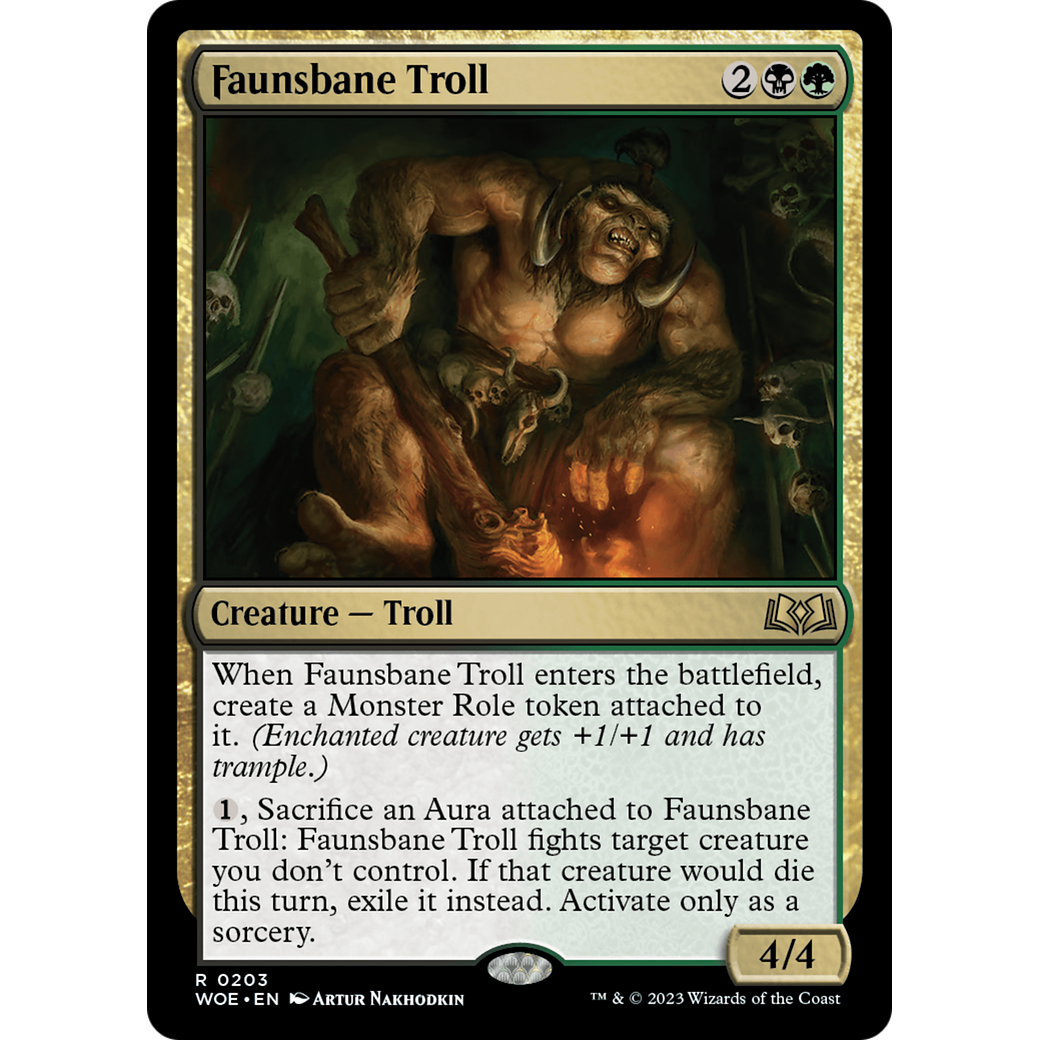 Faunsbane Troll (WOE-203) - Wilds of Eldraine Foil