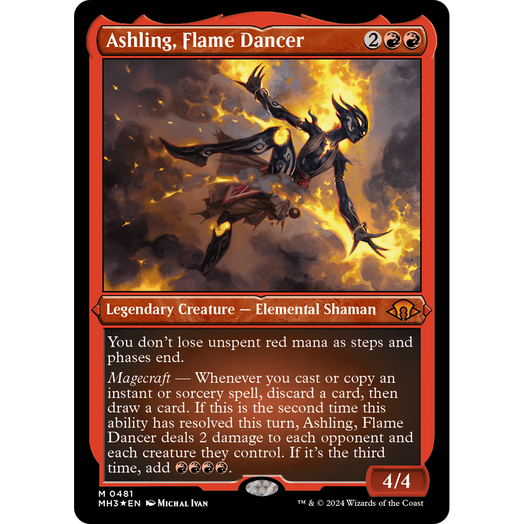 Ashling, Flame Dancer (MH3-481) - Modern Horizons 3 Etched Foil