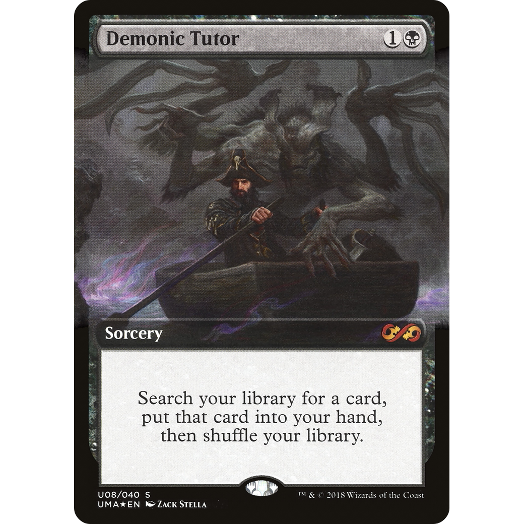 Demonic Tutor (UMA:BT-U08) - Ultimate Box Topper: (Extended Art) Foil
