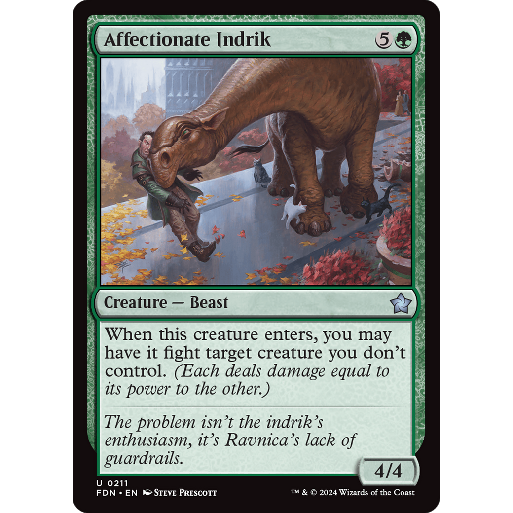 Affectionate Indrik (FDN-211) - Foundations Foil