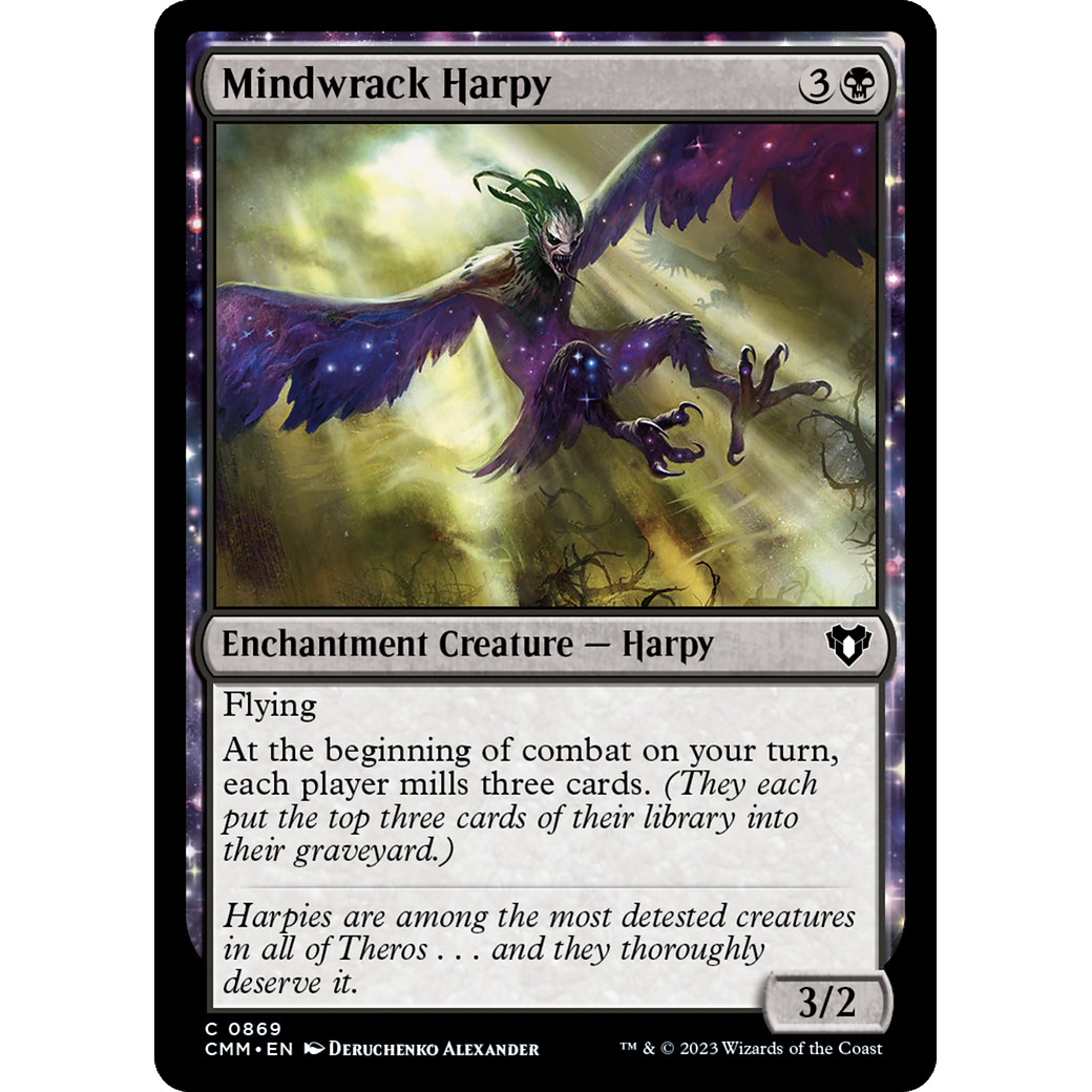 Mindwrack Harpy (CMM-869) - Commander Masters: (enchantment)