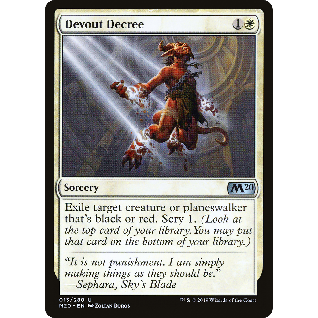 Devout Decree (M20-013) - Core Set 2020