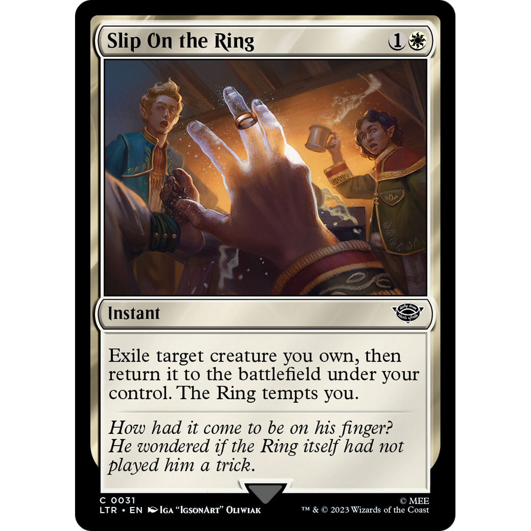 Slip On the Ring (LTR-031) - The Lord of the Rings: Tales of Middle-earth Foil